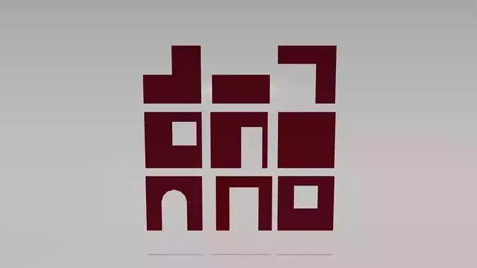 Modular Walls House Low Poly