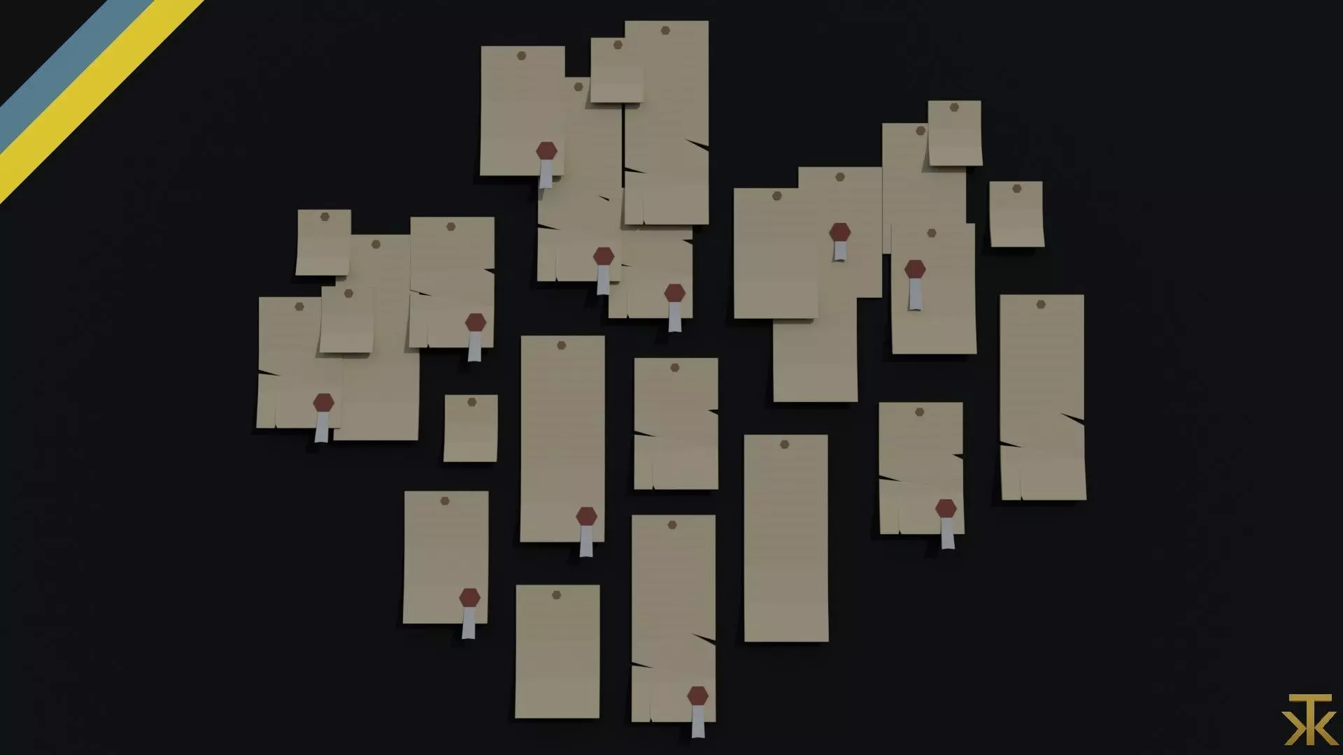 Cartoon fantasy posters Polygonal Style Low-poly 3D model