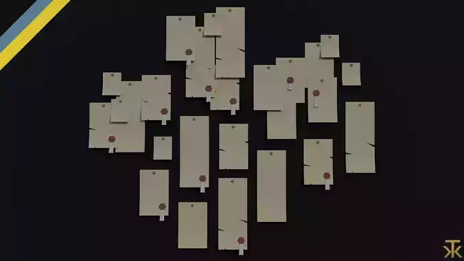 Cartoon fantasy posters Polygonal Style