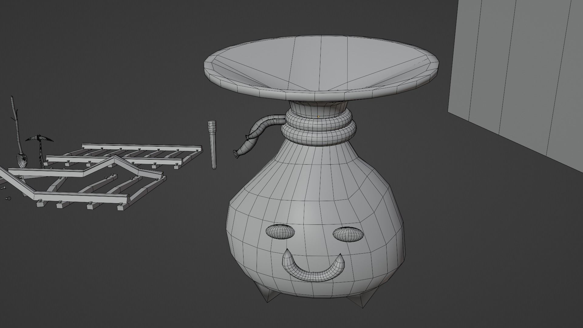 Low Poly Mineshaft Low-poly 3D model_6