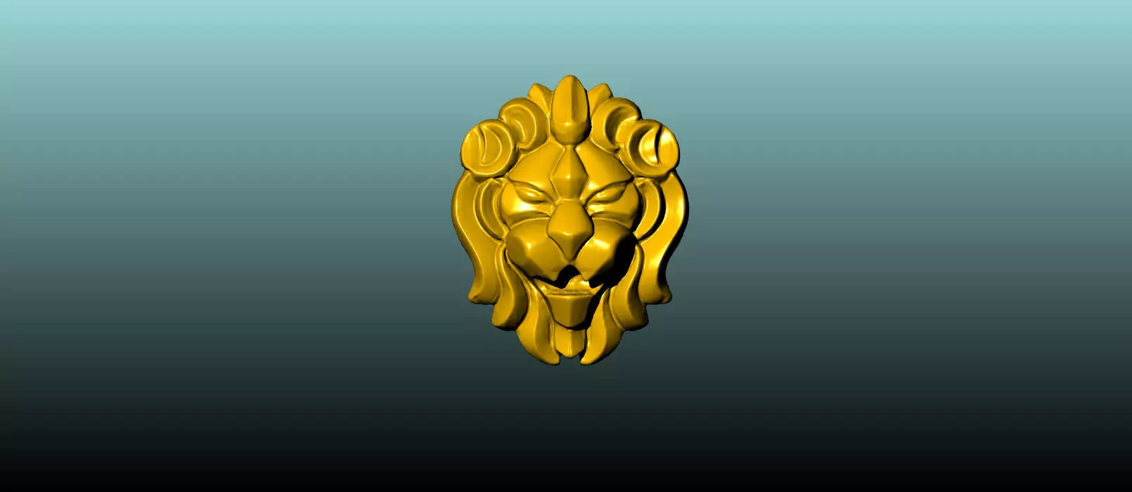 lion talisman pendant 3D print model_0