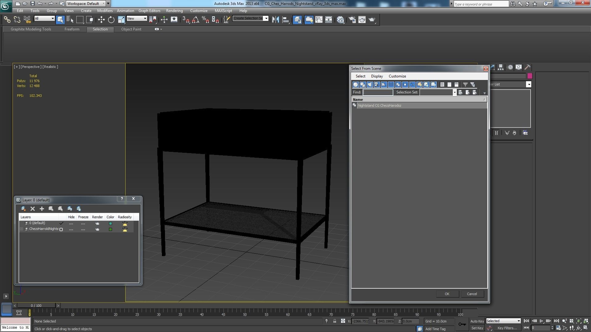 Christopher Guy Chez Harrods Nightstand Low-poly 3D model_28