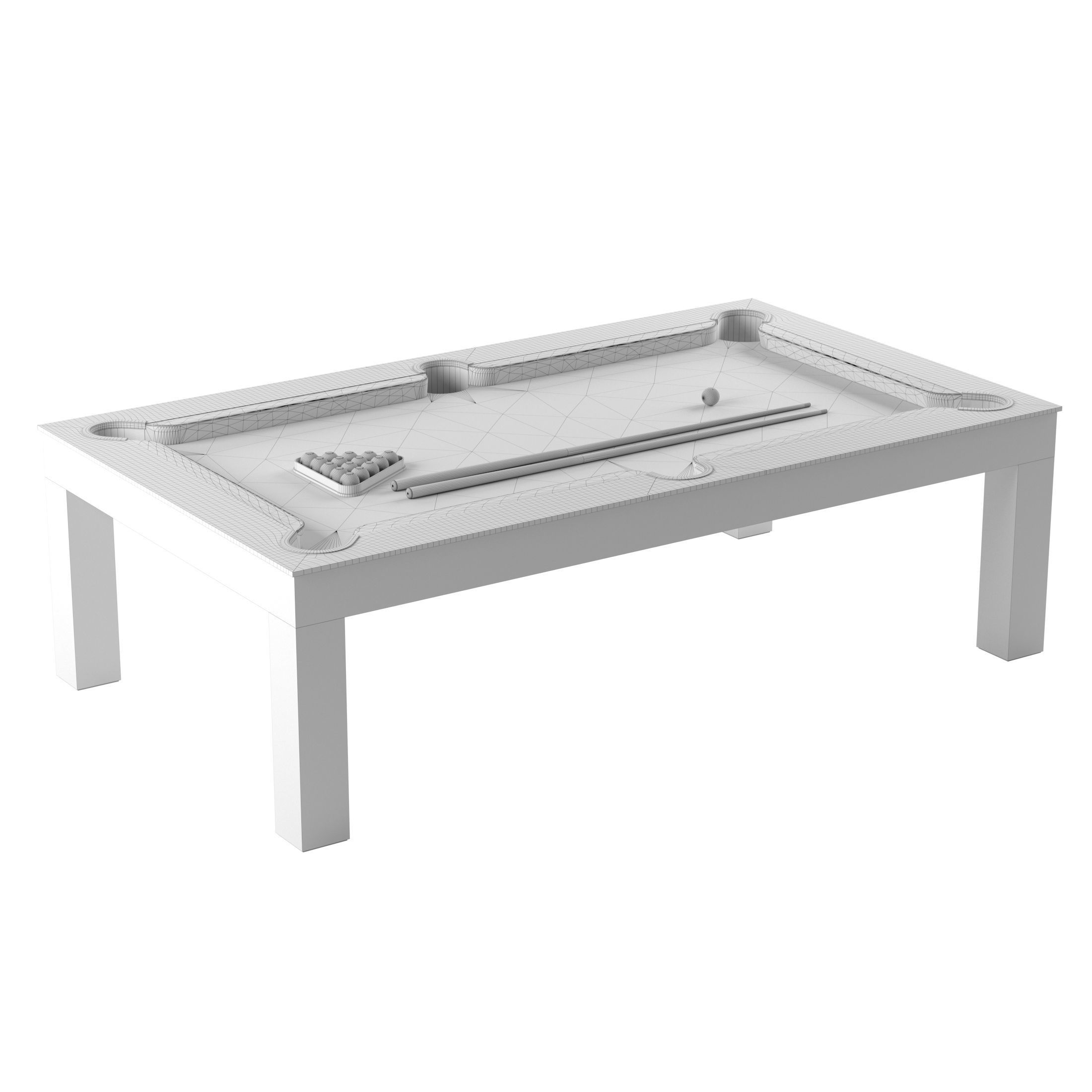 Modern Pool Table Billard 3D model_5
