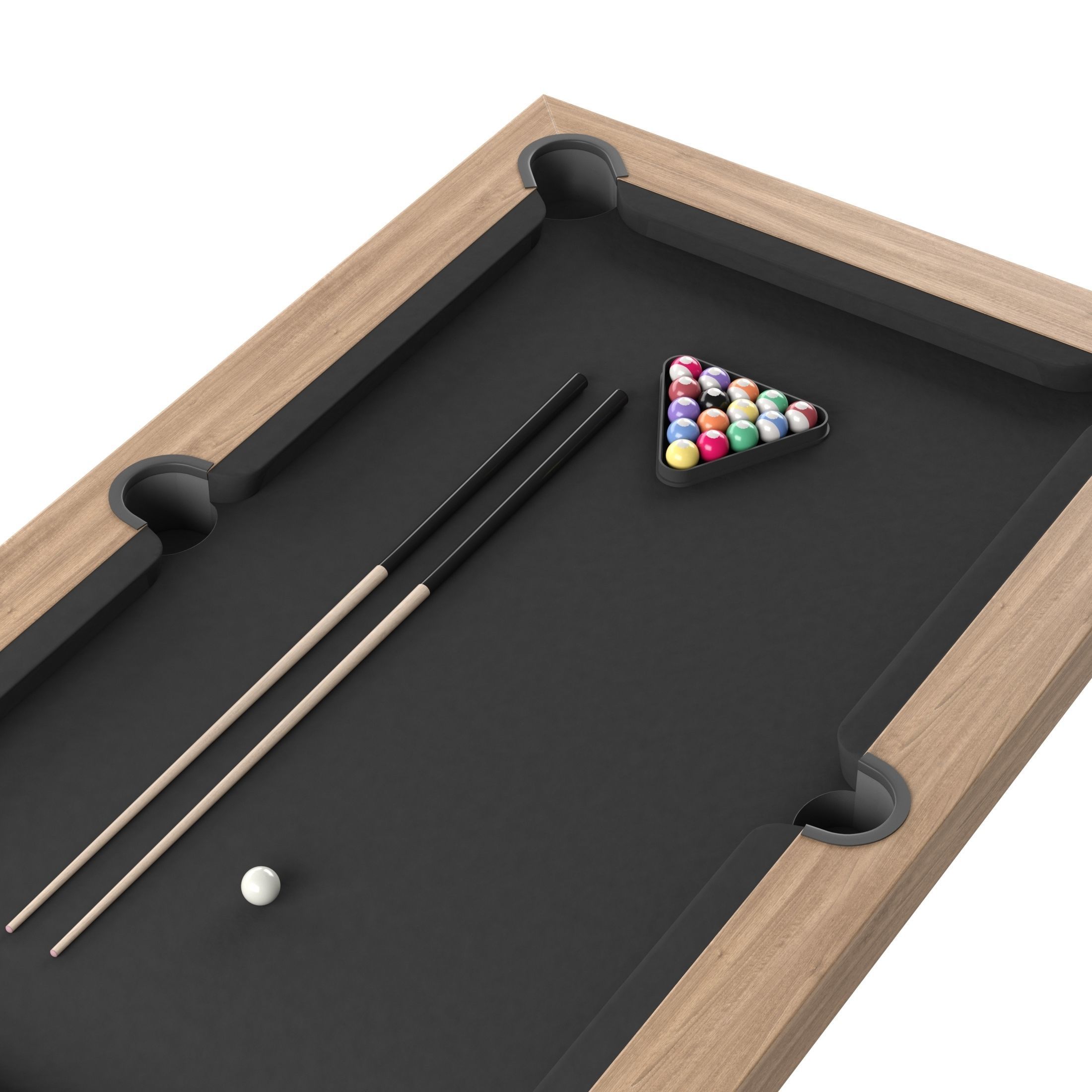 Modern Pool Table Billard 3D model_3