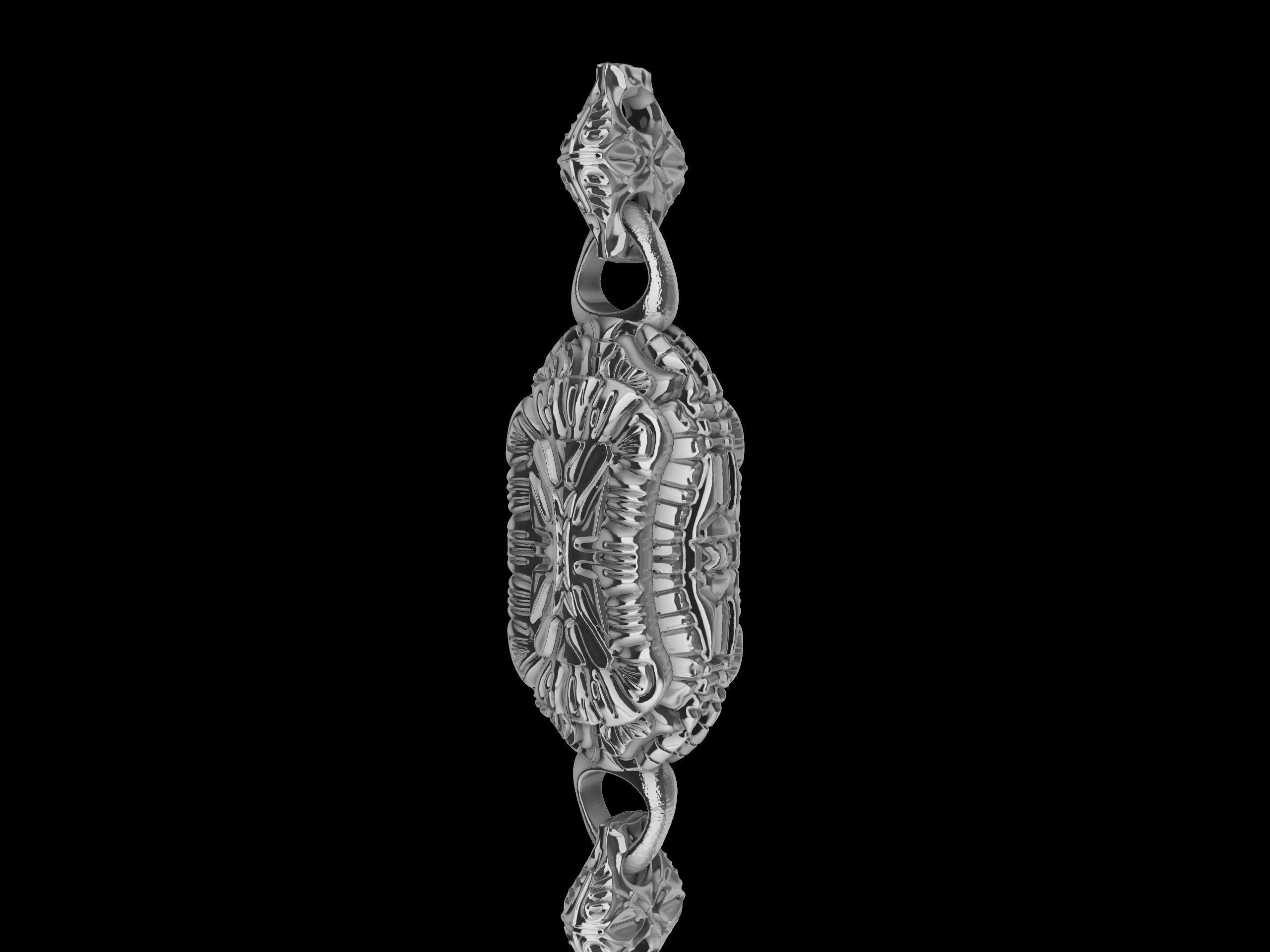 Designer Engraved Bracelet 3d Model 3D print model_6