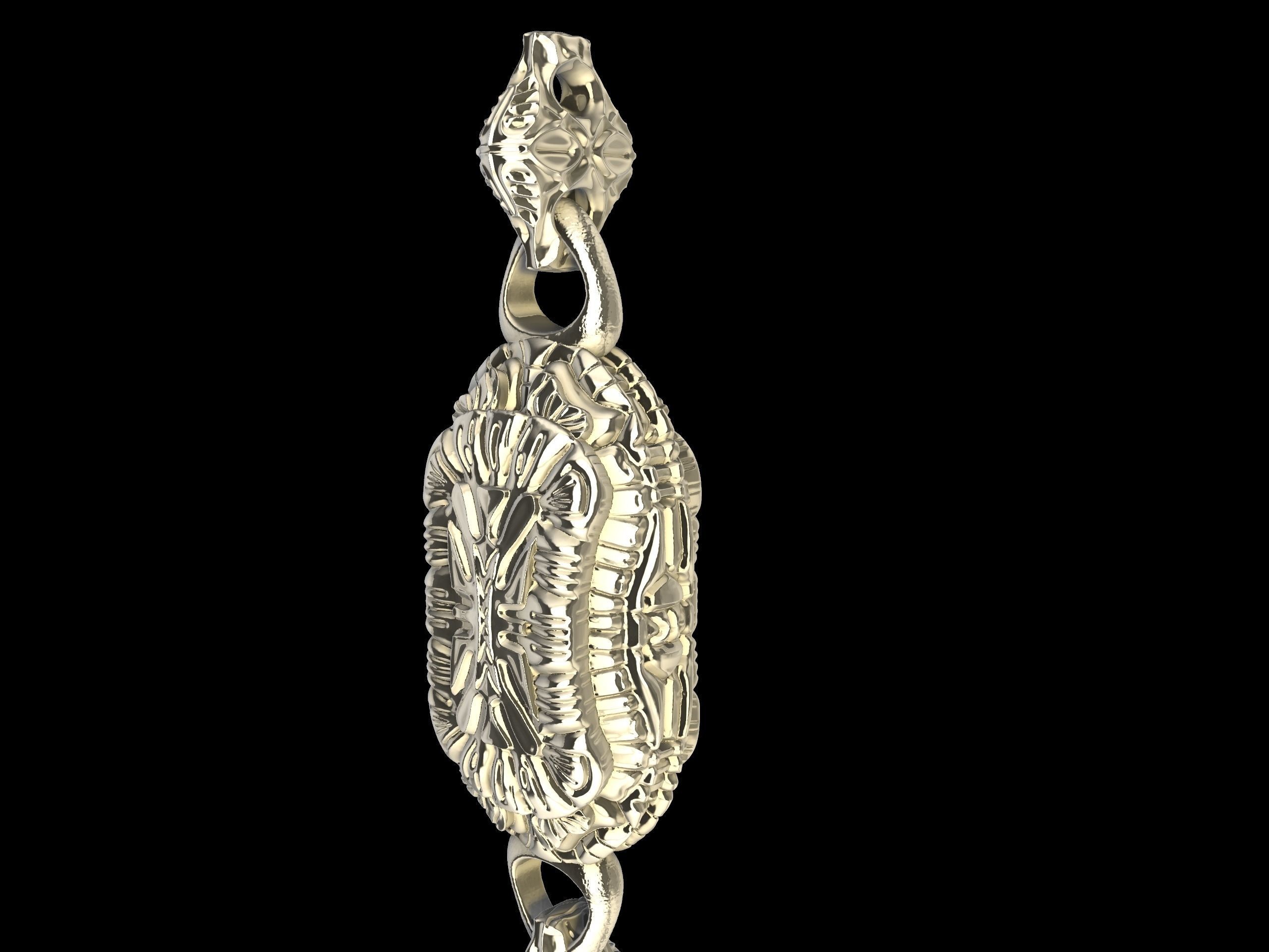 Designer Engraved Bracelet 3d Model 3D print model_11