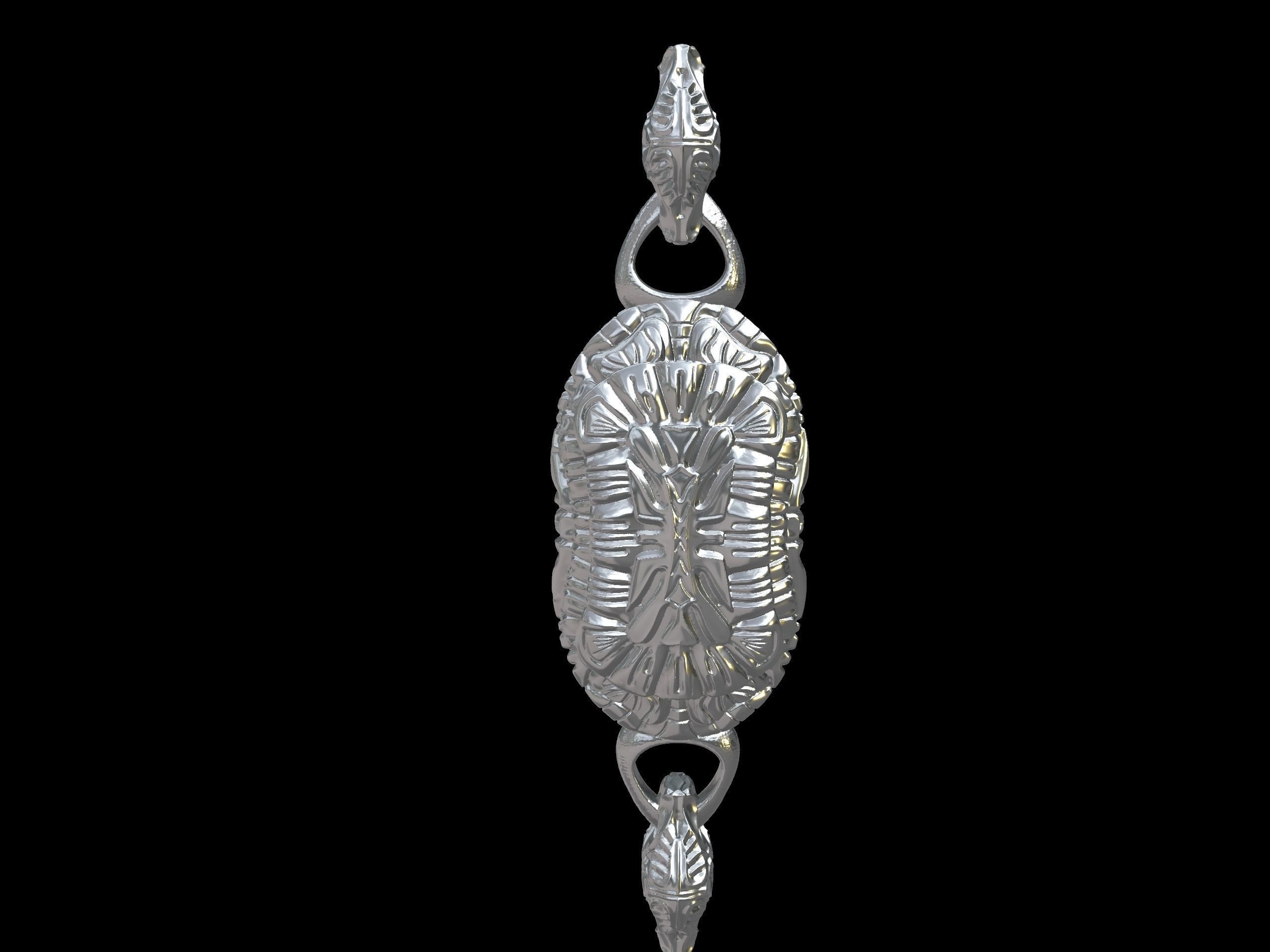 Designer Engraved Bracelet 3d Model 3D print model_15