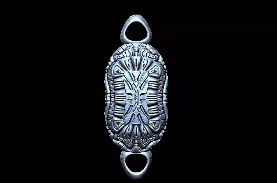 Designer Engraved Bracelet 3d Model 3D print model_0