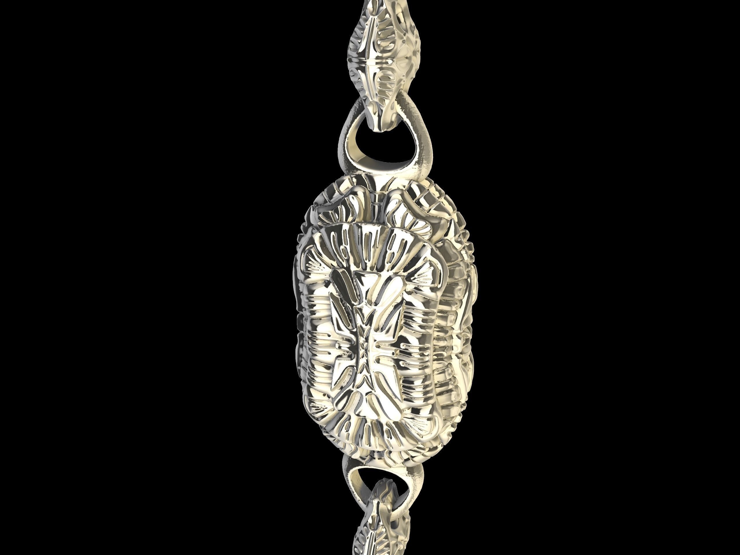 Designer Engraved Bracelet 3d Model 3D print model_12