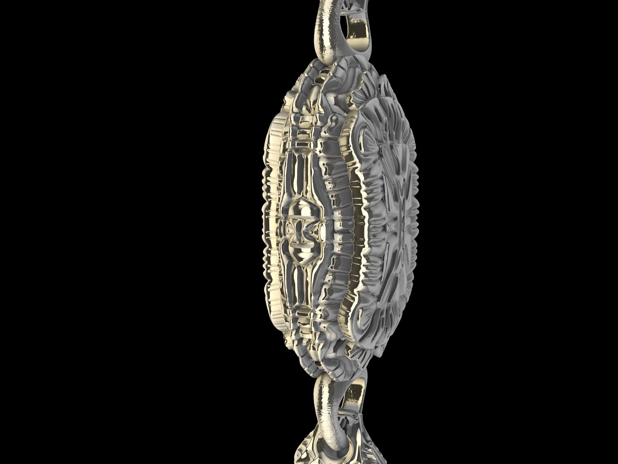 Designer Engraved Bracelet 3d Model 3D print model_7