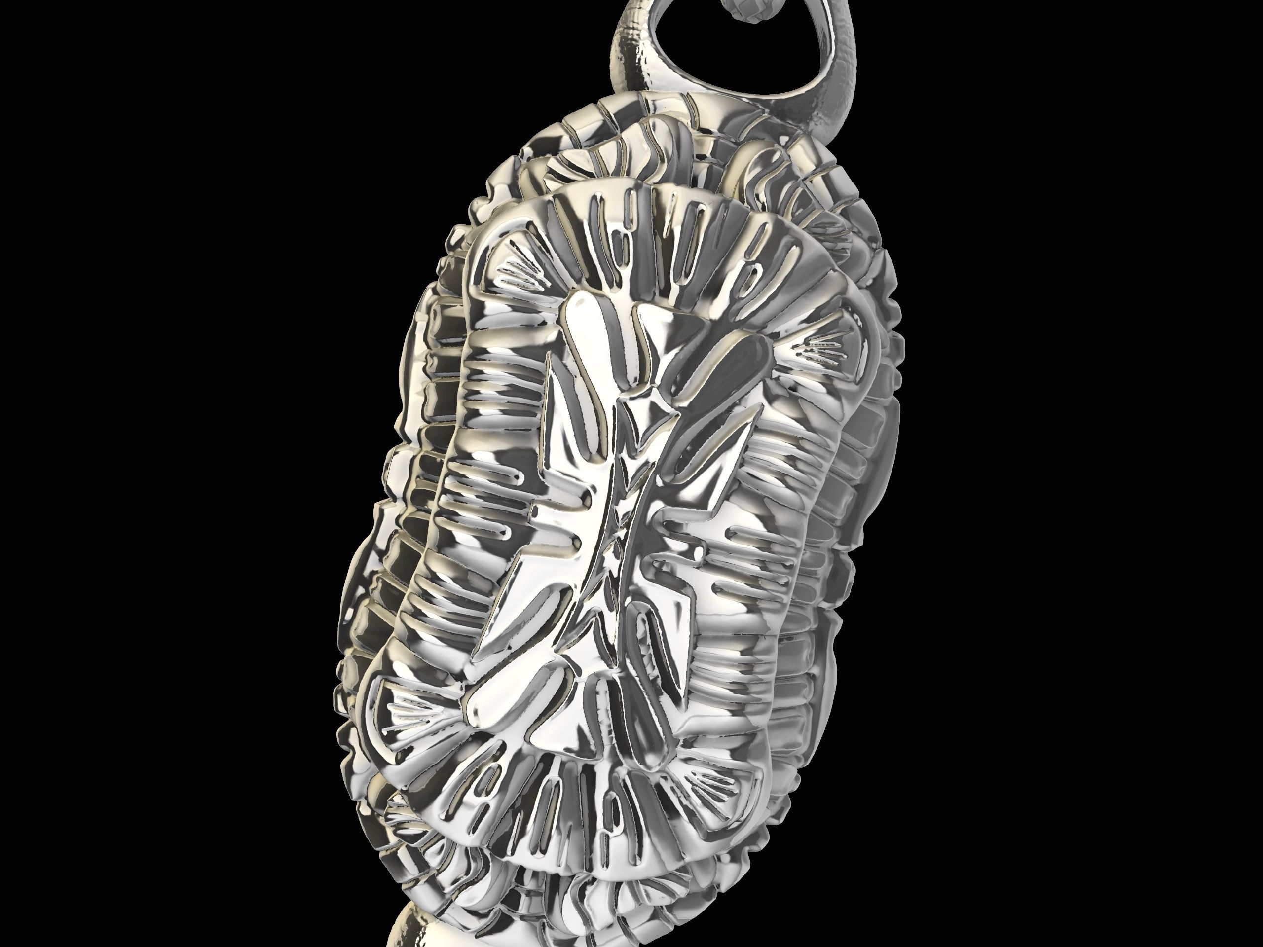 Designer Engraved Bracelet 3d Model 3D print model_4