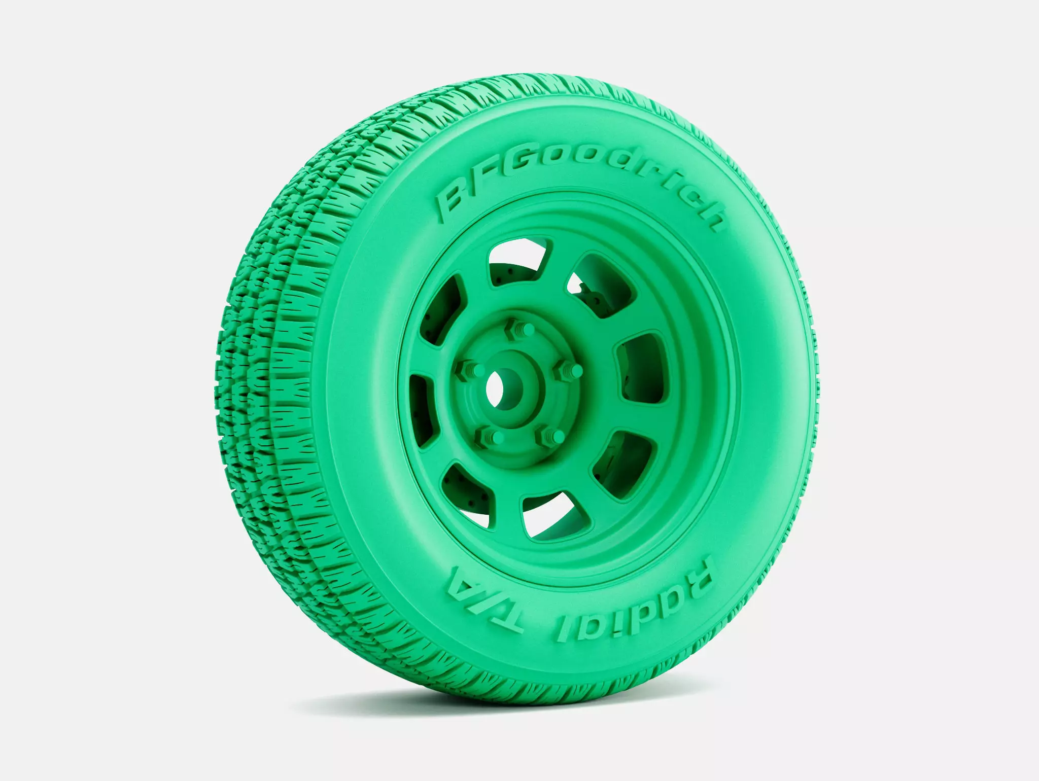 15x8 Bassett D-Hole Wheel BFGoodrich Radial TA Tire 3D print model