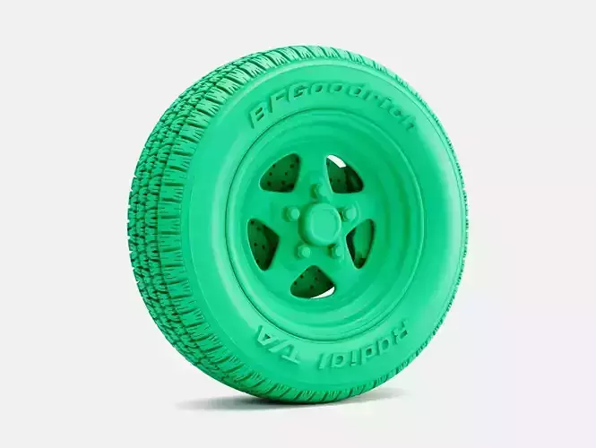 15x7 Weld Pro Star Wheel BFGoodrich Radial TA Tire 3D print model