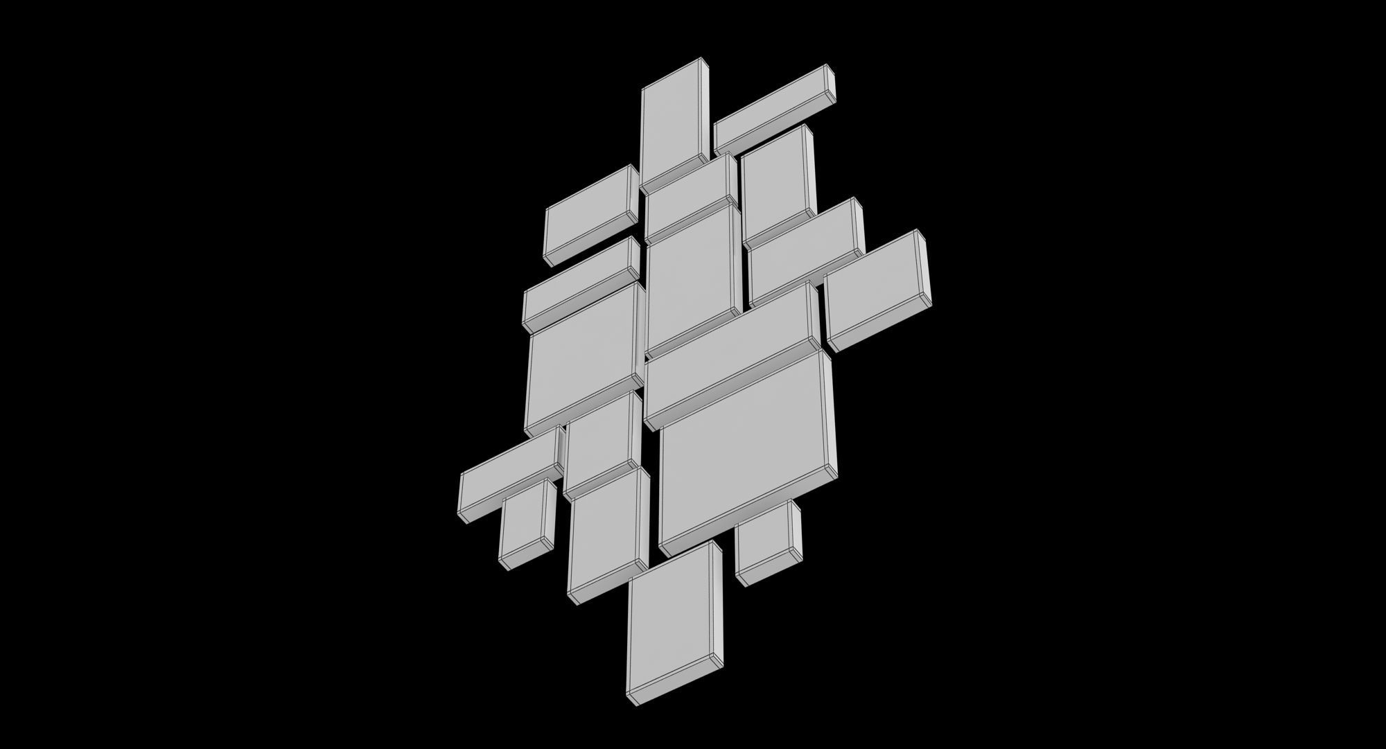 Christopher Guy Cubic Mirror Low-poly 3D model_21