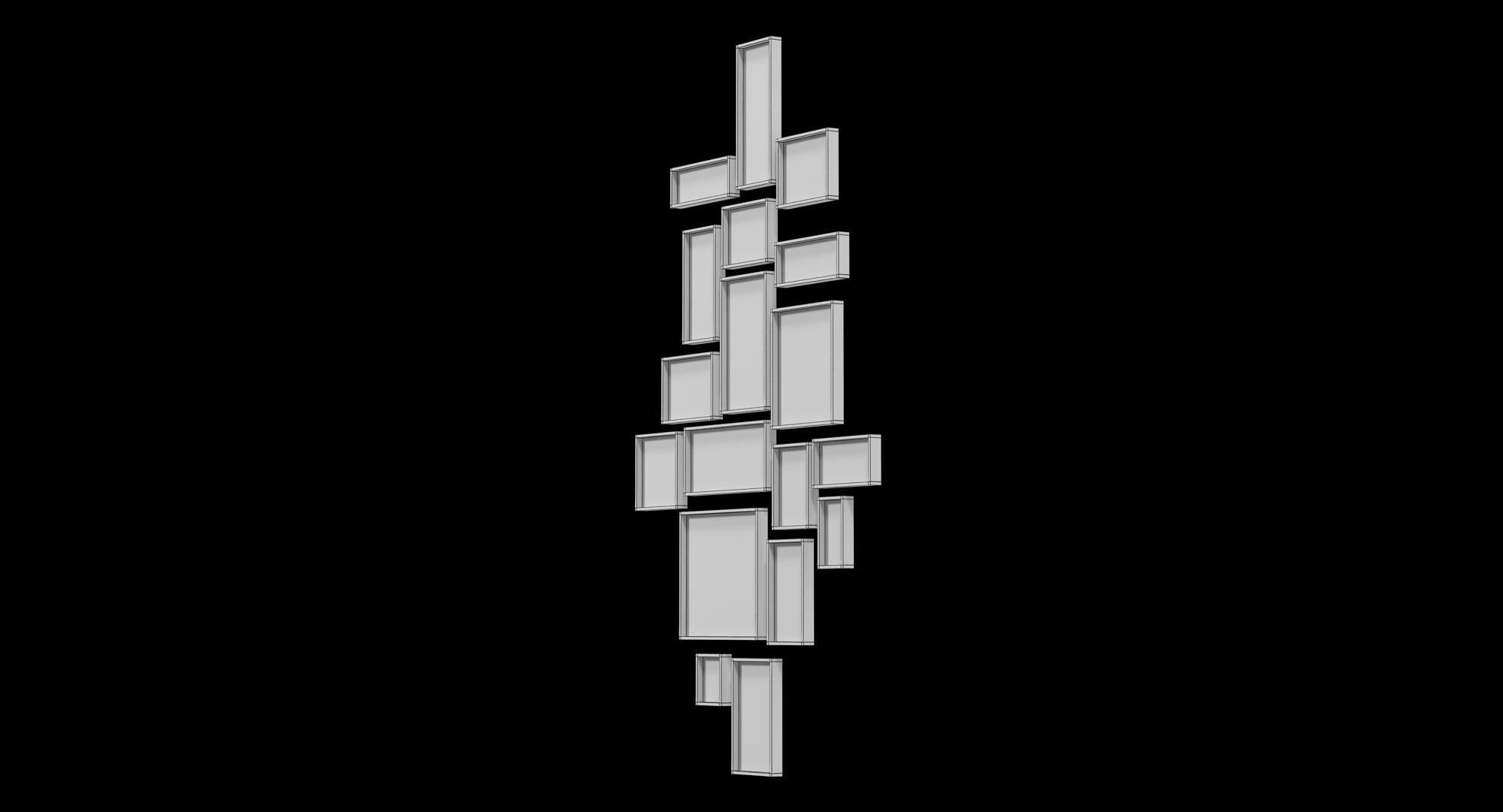 Christopher Guy Cubic Mirror Low-poly 3D model_18