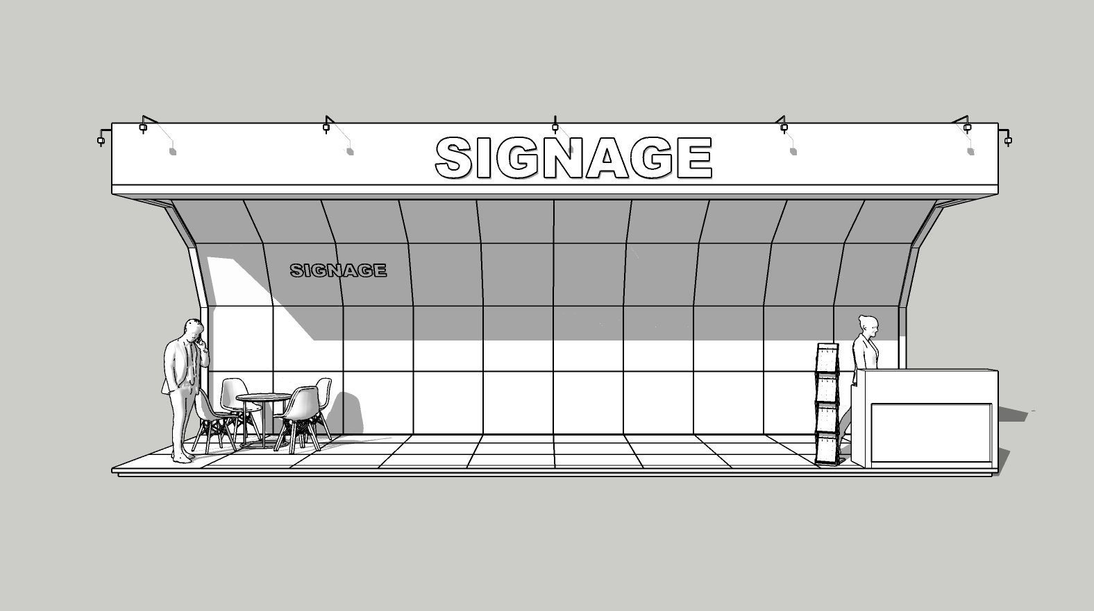 Ready Exhibition Booth signage Design Setup 3D model 3D model_3