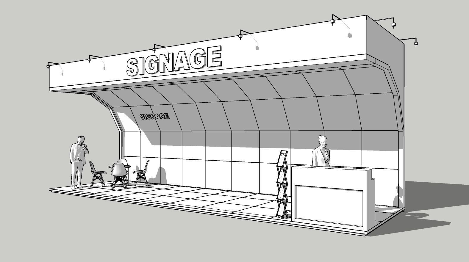 Ready Exhibition Booth signage Design Setup 3D model 3D model_4