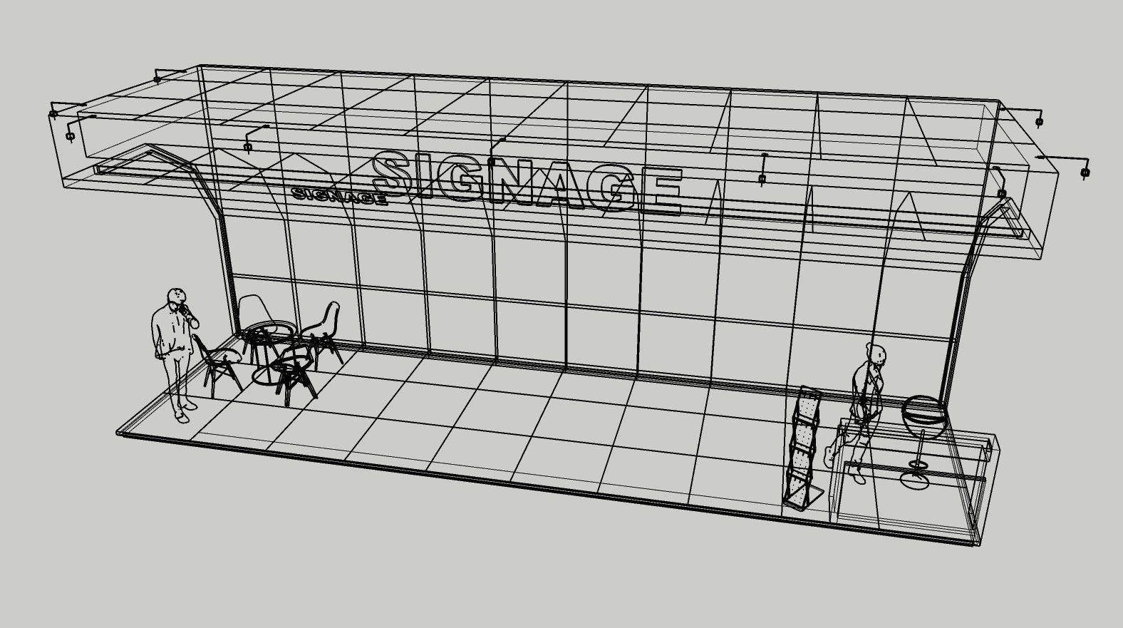 Ready Exhibition Booth signage Design Setup 3D model 3D model_6