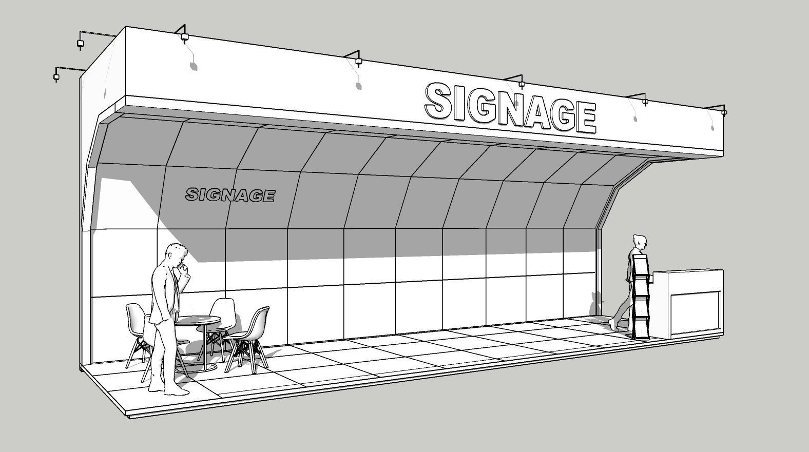 Ready Exhibition Booth signage Design Setup 3D model 3D model_2