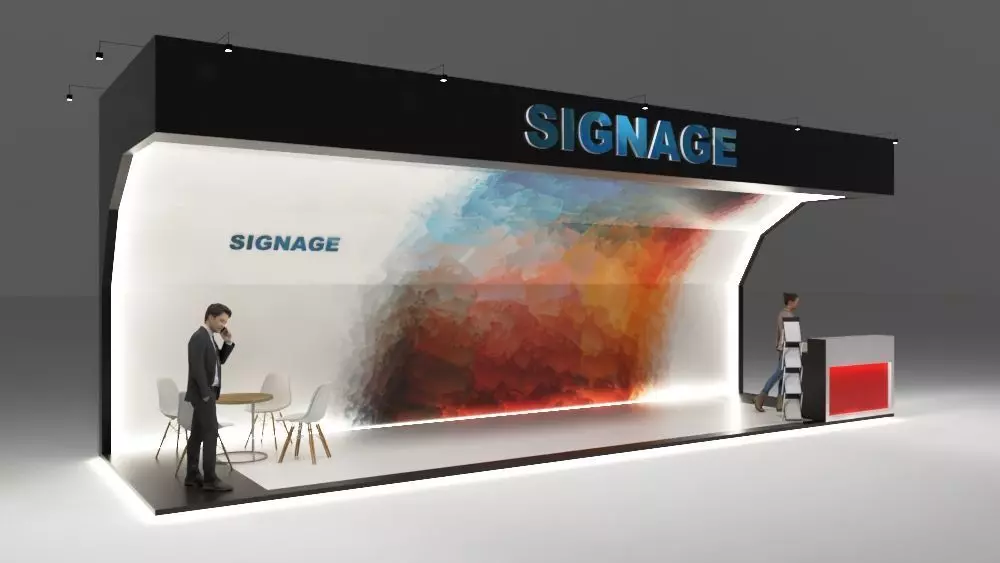 Ready Exhibition Booth signage Design Setup 3D model 3D model_0