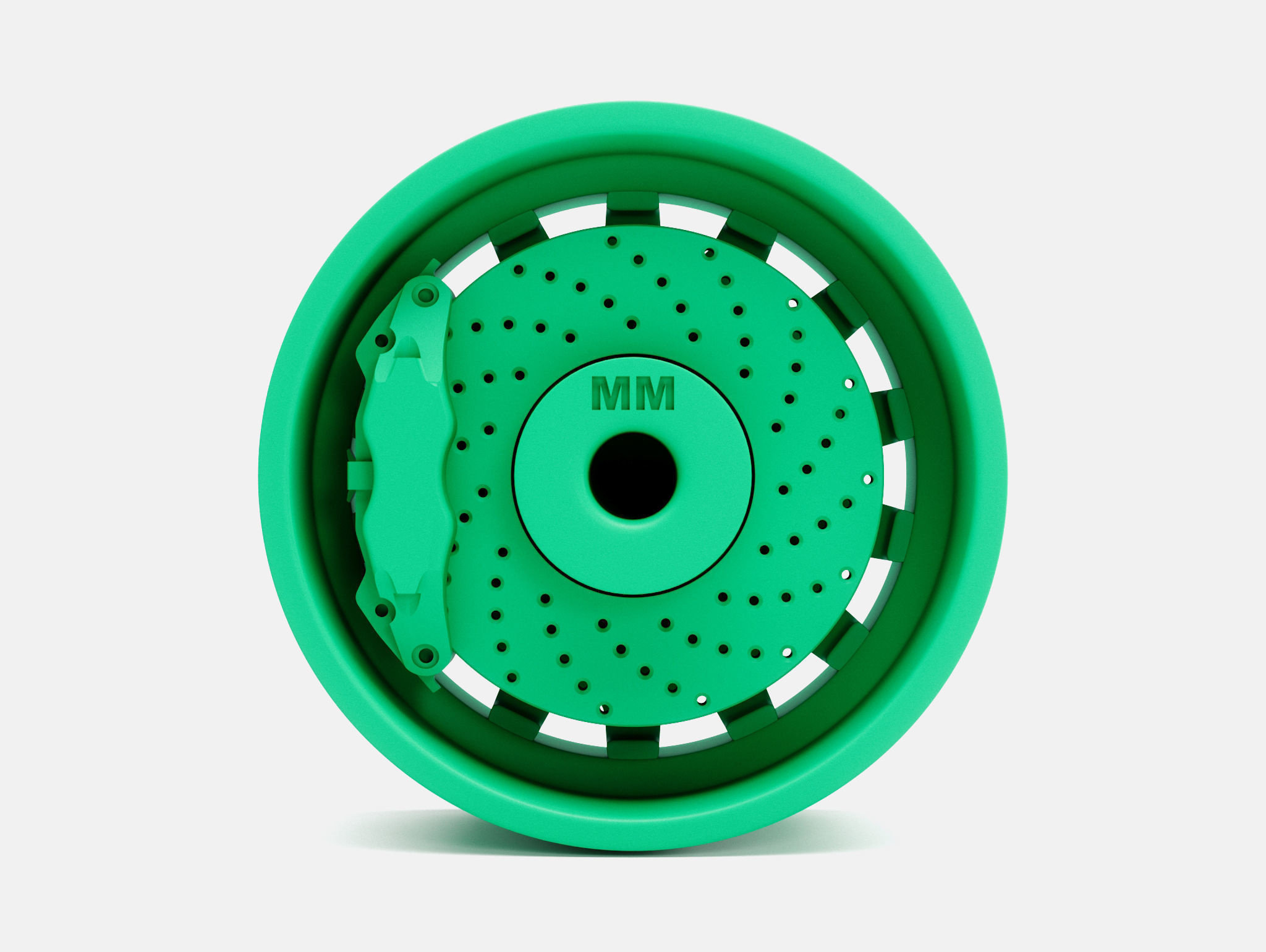 15x8 US Artillery 555 Wheel and Brake 3D print model_3