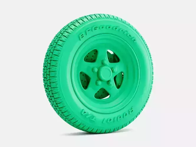 15x5 Weld Pro Star Wheel BFGoodrich Radial TA Tire 3D print model