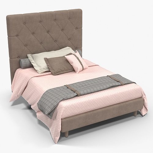 Halley Bed 1 Low-poly 3D model