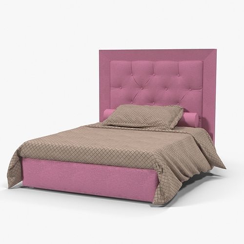 Halley Bed 2 Low-poly 3D model