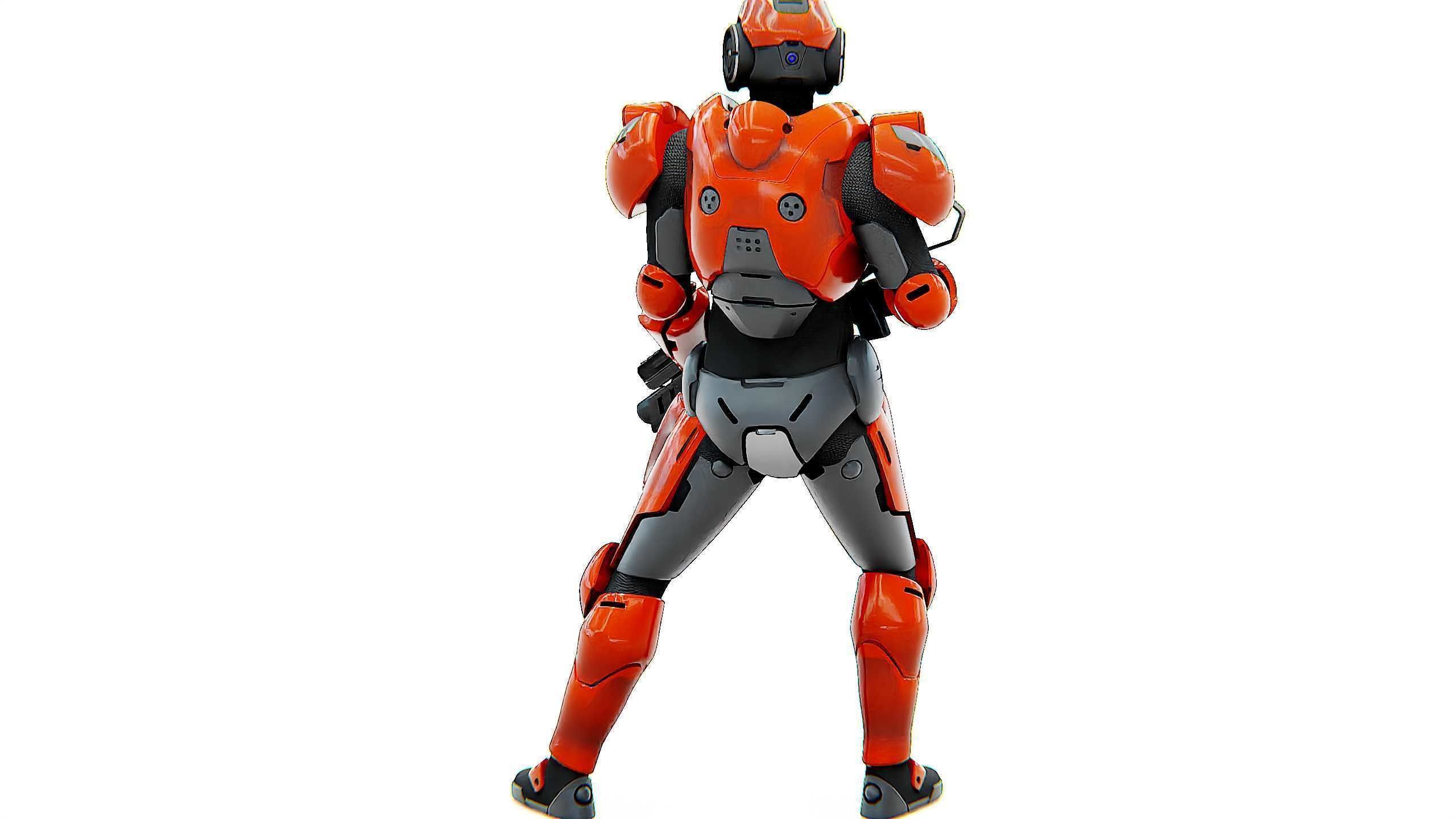 CYBER SOLDIER F-3000 Rigged for Unreal Engine - Unity - MIXAMO  3D model_11