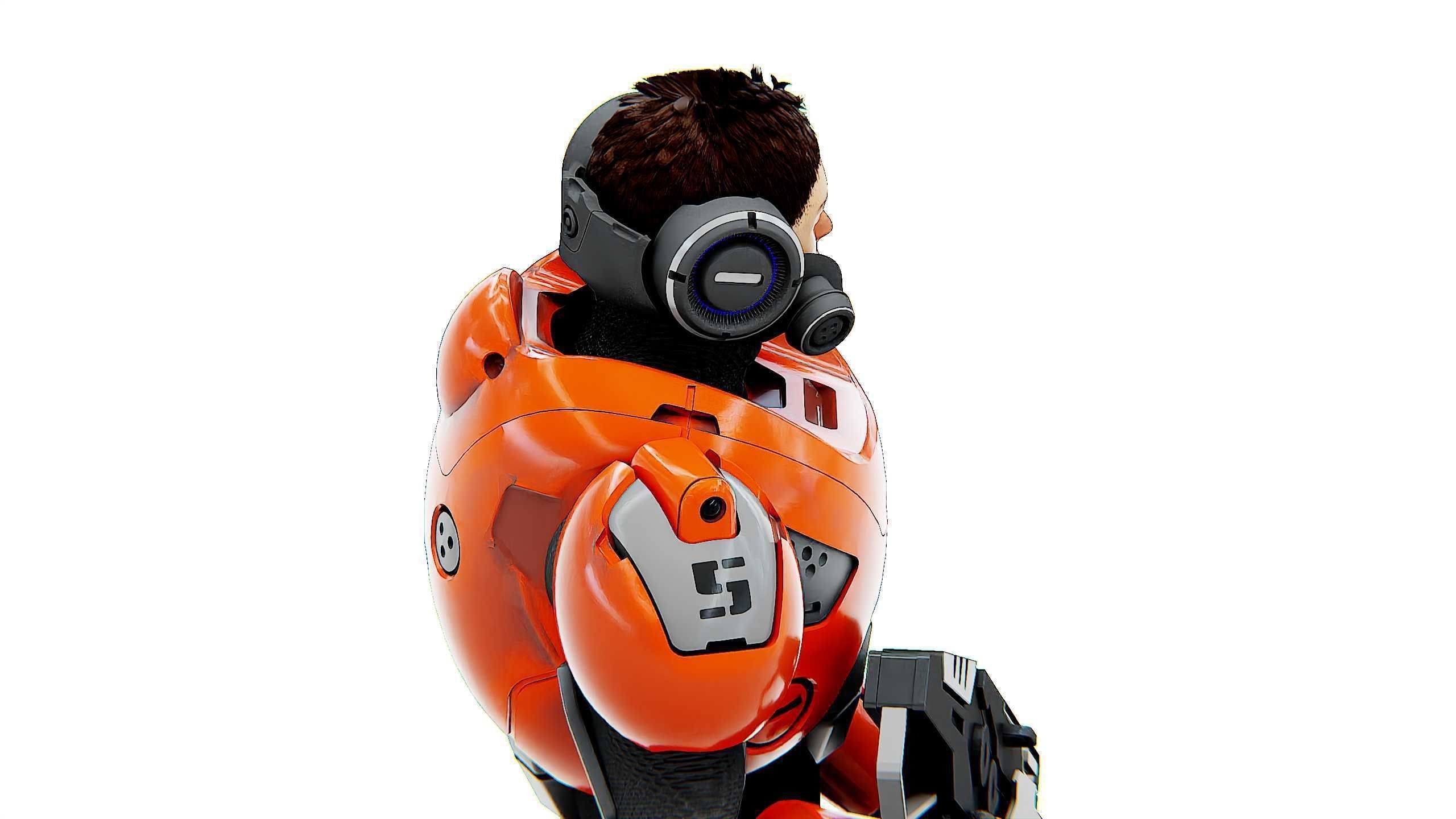 CYBER SOLDIER F-3000 Rigged for Unreal Engine - Unity - MIXAMO  3D model_23