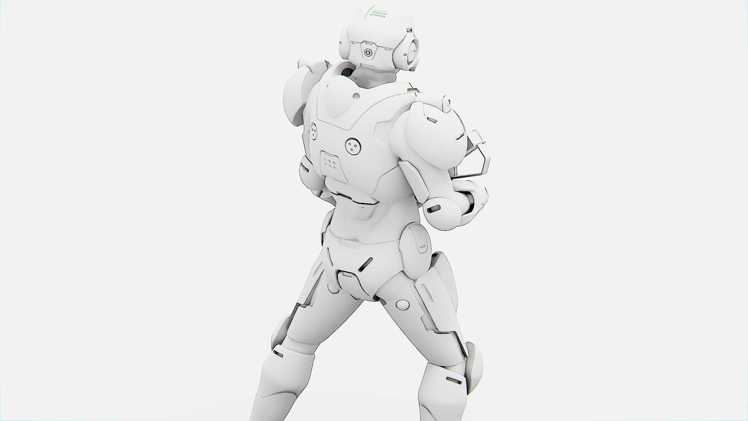 CYBER SOLDIER F-3000 Rigged for Unreal Engine - Unity - MIXAMO  3D model_36