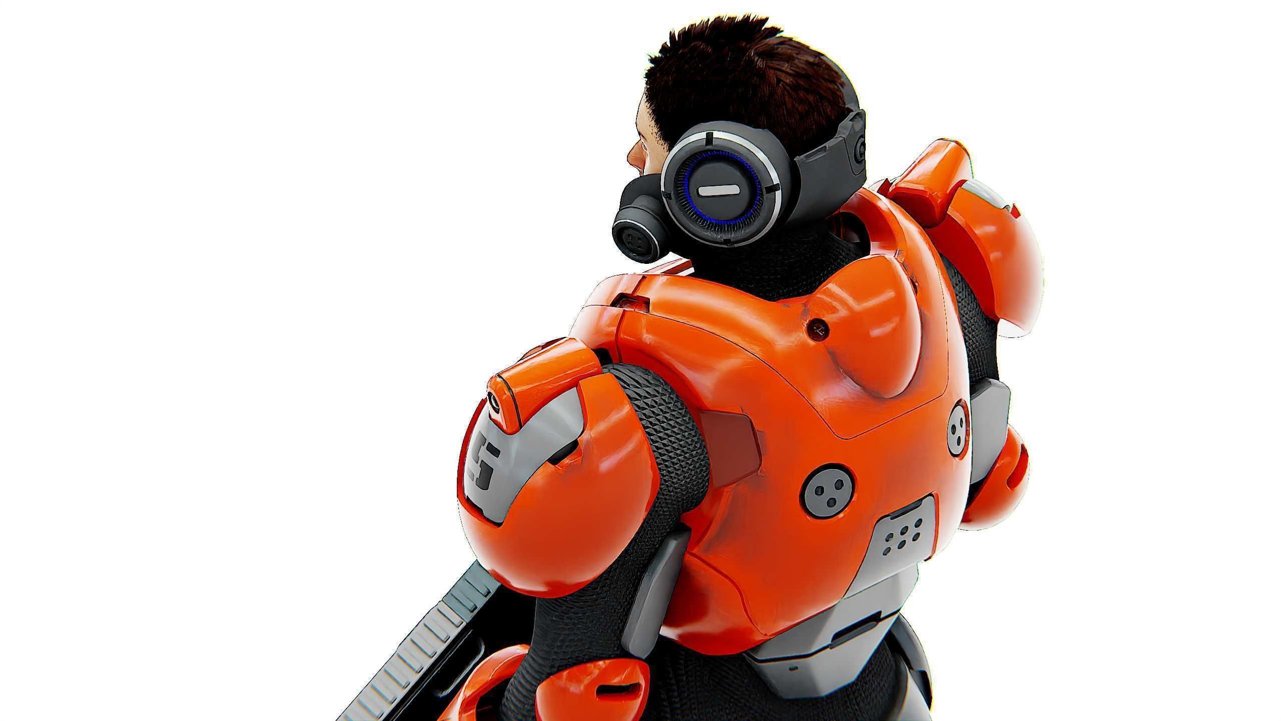 CYBER SOLDIER F-3000 Rigged for Unreal Engine - Unity - MIXAMO  3D model_24