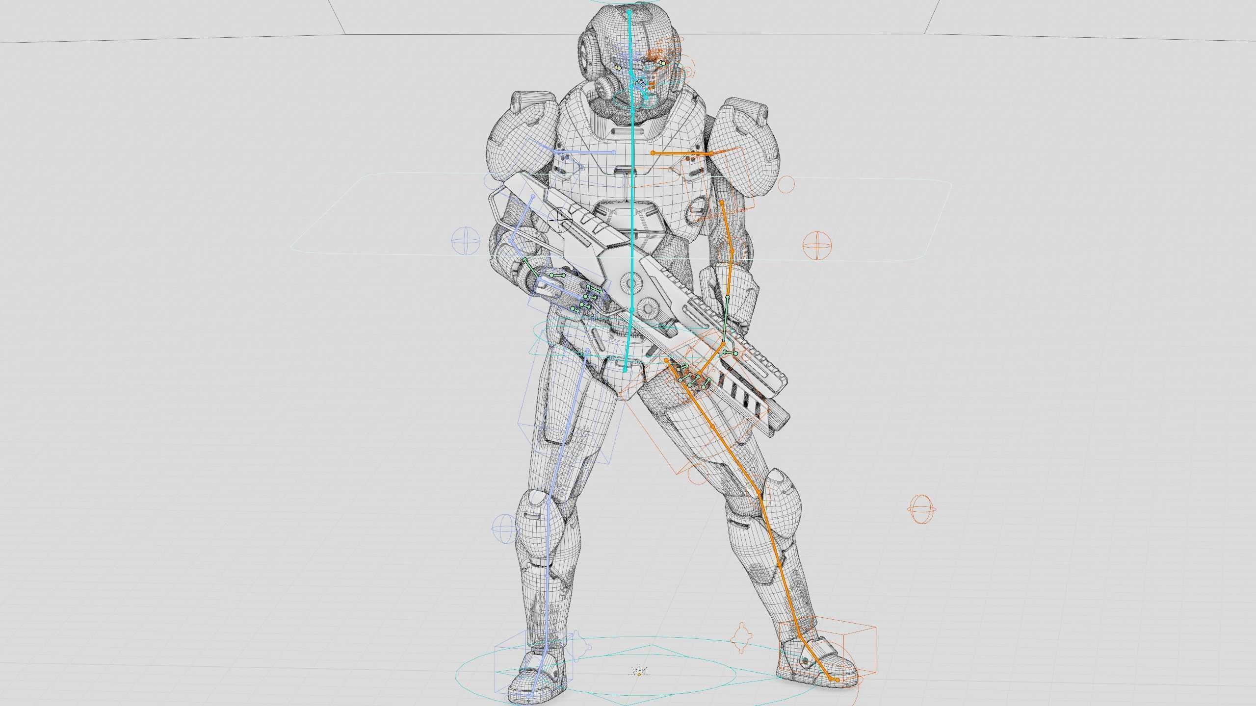 CYBER SOLDIER F-3000 Rigged for Unreal Engine - Unity - MIXAMO  3D model_40