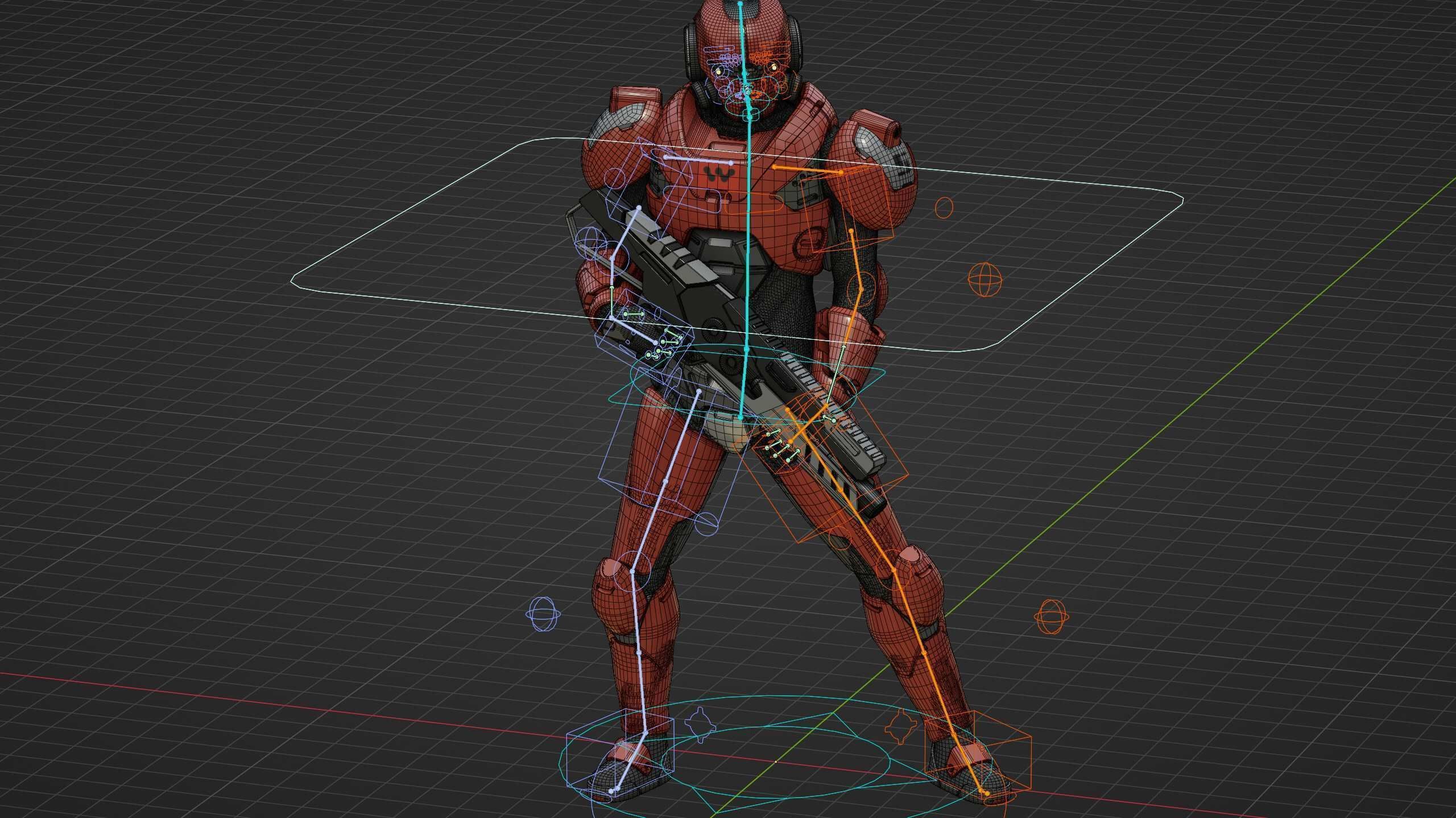 CYBER SOLDIER F-3000 Rigged for Unreal Engine - Unity - MIXAMO  3D model_37