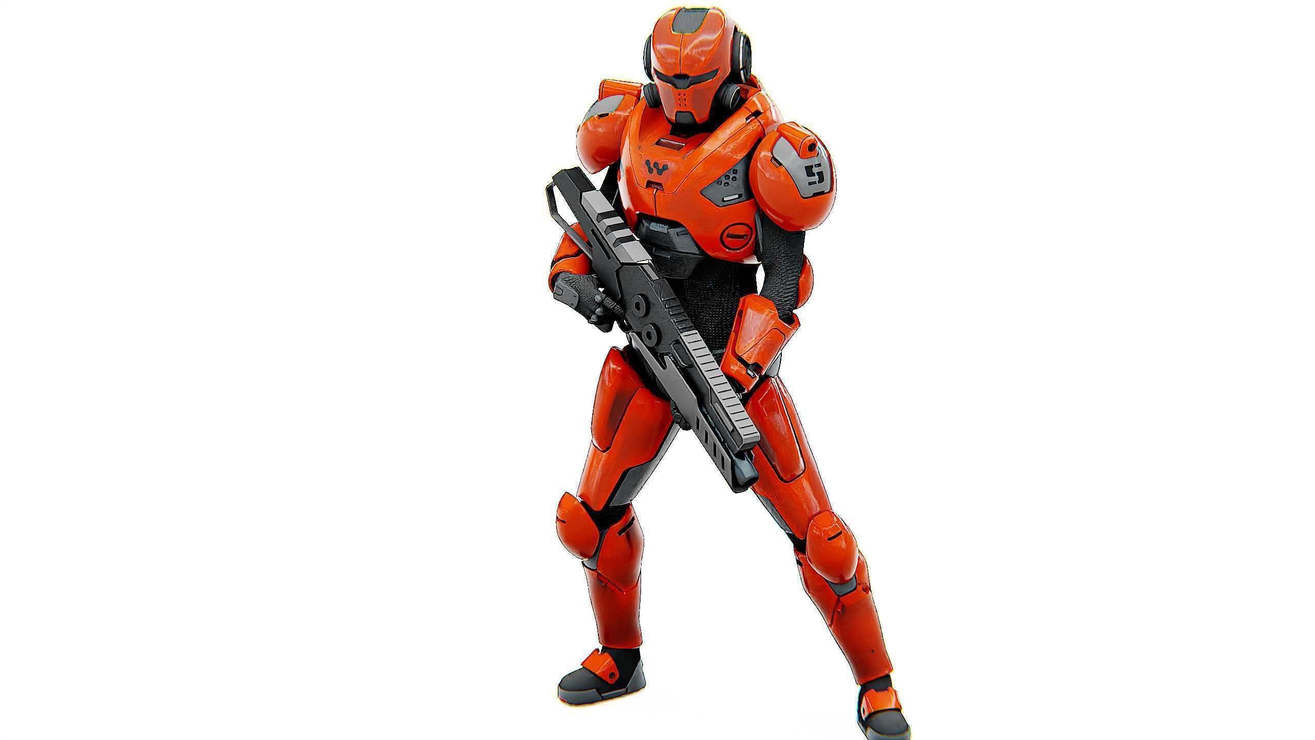 CYBER SOLDIER F-3000 Rigged for Unreal Engine - Unity - MIXAMO  3D model_19