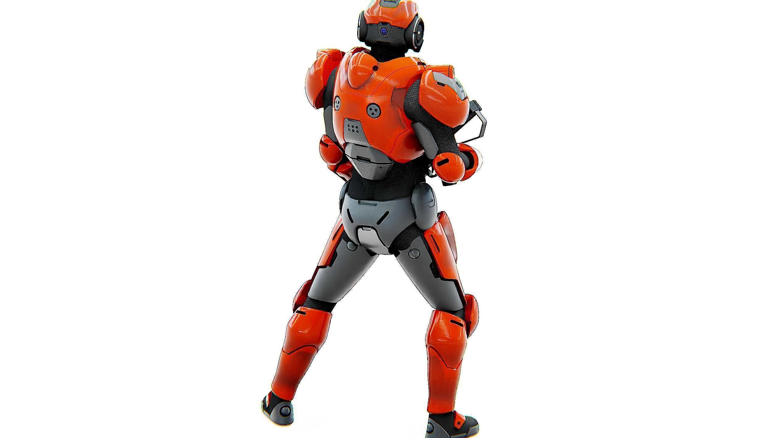 CYBER SOLDIER F-3000 Rigged for Unreal Engine - Unity - MIXAMO  3D model_10