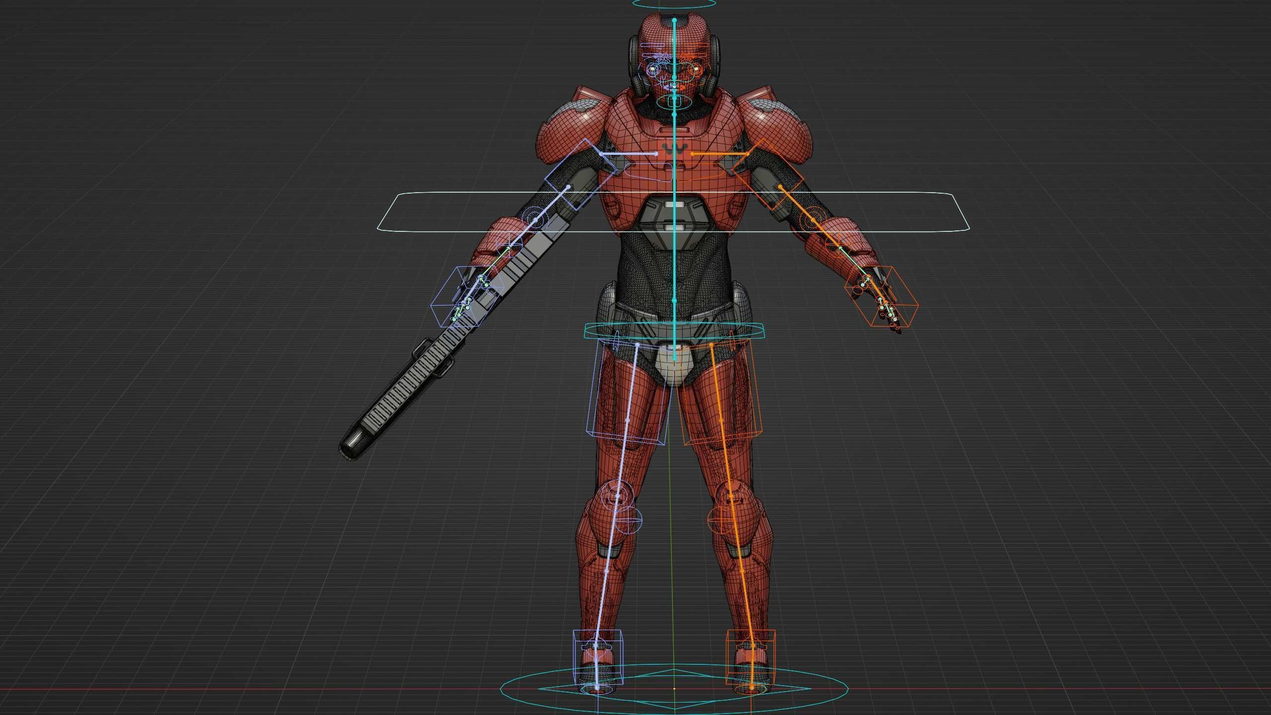 CYBER SOLDIER F-3000 Rigged for Unreal Engine - Unity - MIXAMO  3D model_39
