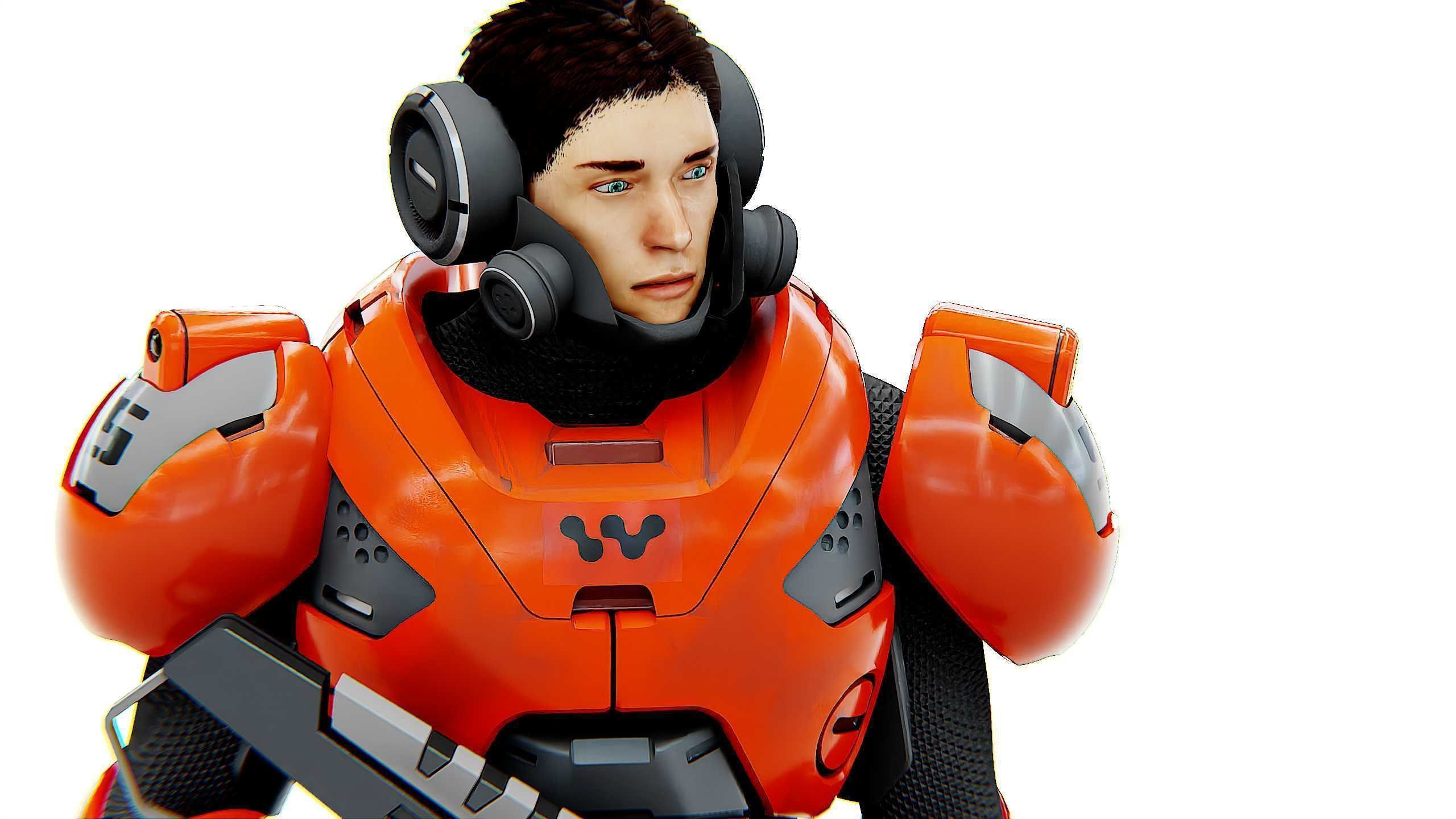 CYBER SOLDIER F-3000 Rigged for Unreal Engine - Unity - MIXAMO  3D model_22