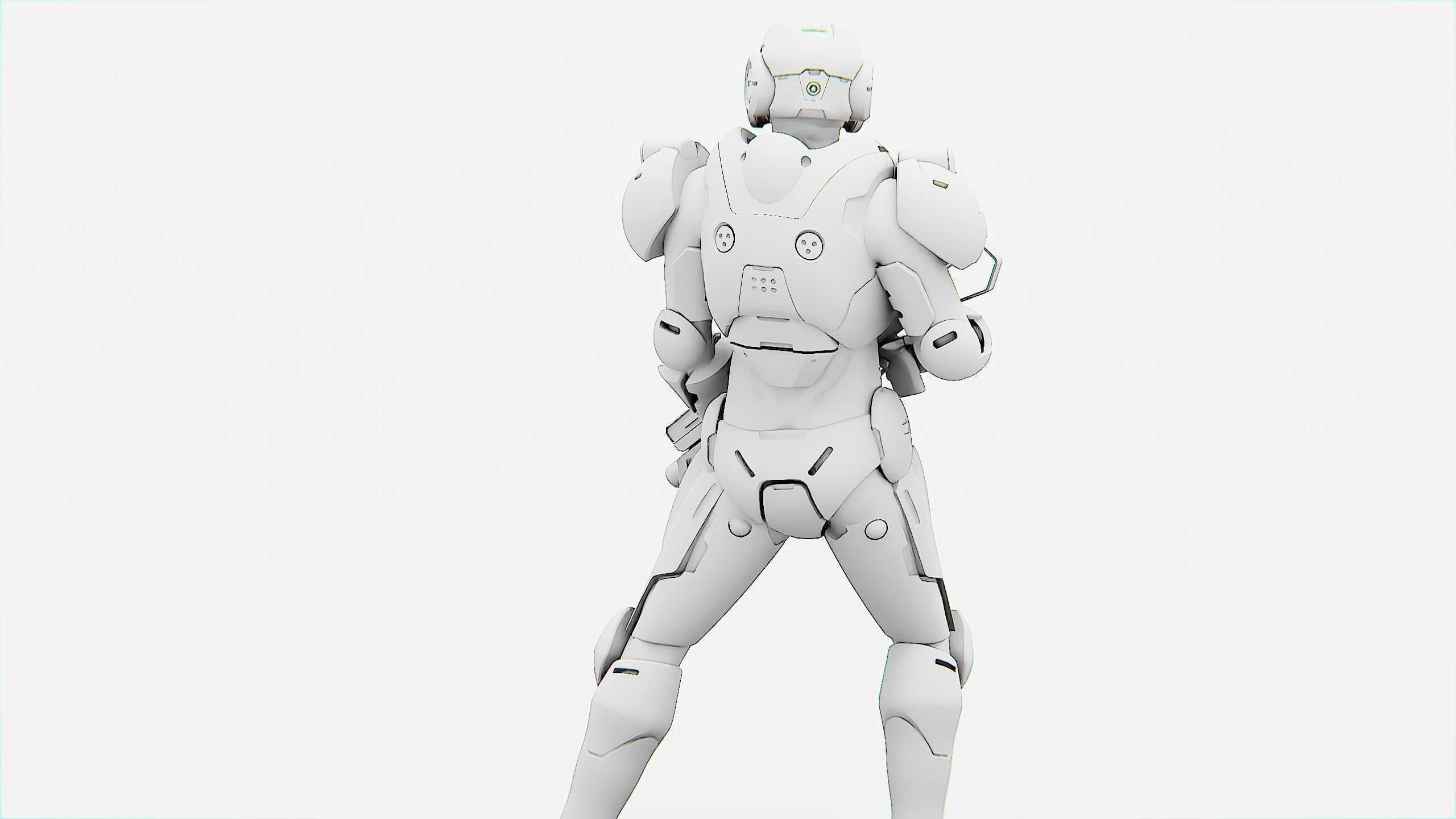 CYBER SOLDIER F-3000 Rigged for Unreal Engine - Unity - MIXAMO  3D model_33