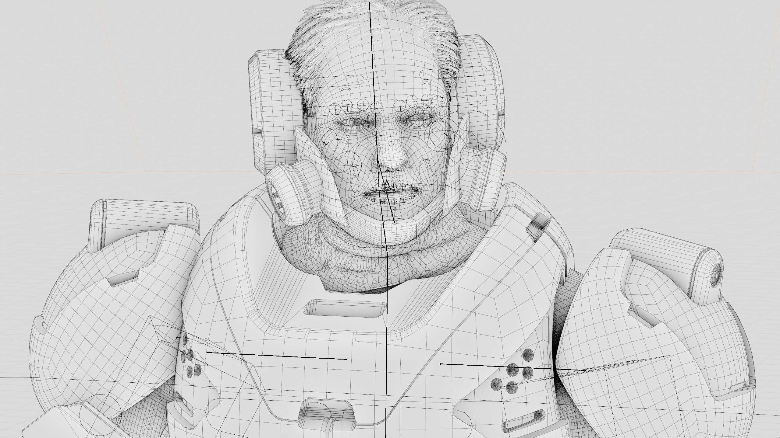 CYBER SOLDIER F-3000 Rigged for Unreal Engine - Unity - MIXAMO  3D model_42