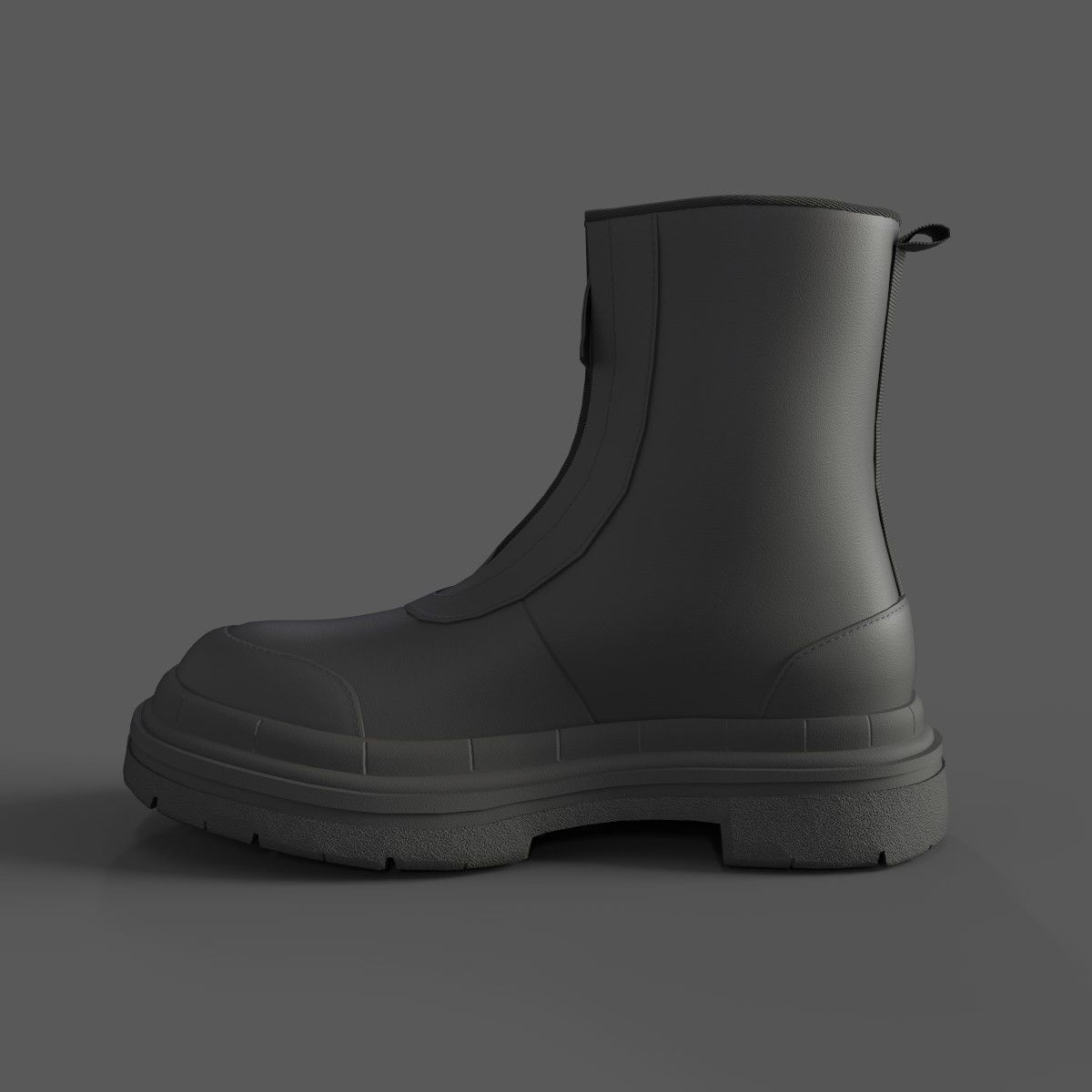 ASOS DESIGN Calf Boot Low-poly 3D model_3