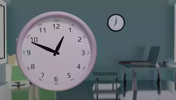 Realistic clocks with moving hands 3D model