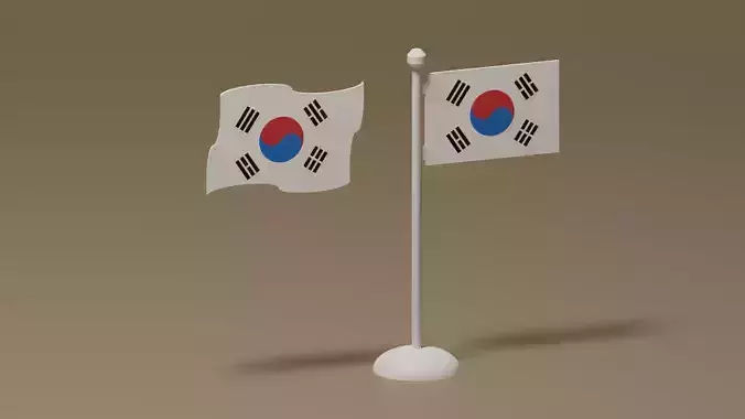 Cartoon Korean Flag
