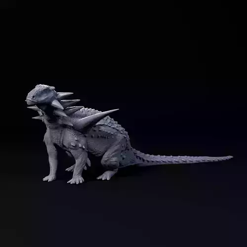 Sauropelta sitting 1-35 scale pre-supported armoured dinosaur 3D print model