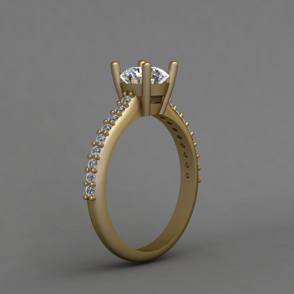 Diamond Ring For Woman 3D Print Model 3D print model 3D print model_1