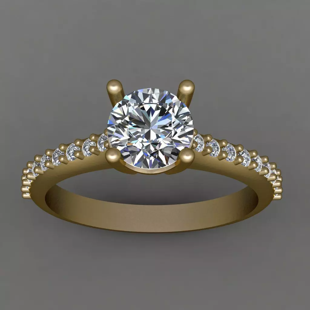 Diamond Ring For Woman 3D Print Model 3D print model 3D print model_0