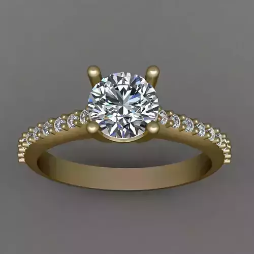 Diamond Ring For Woman 3D Print Model 3D print model