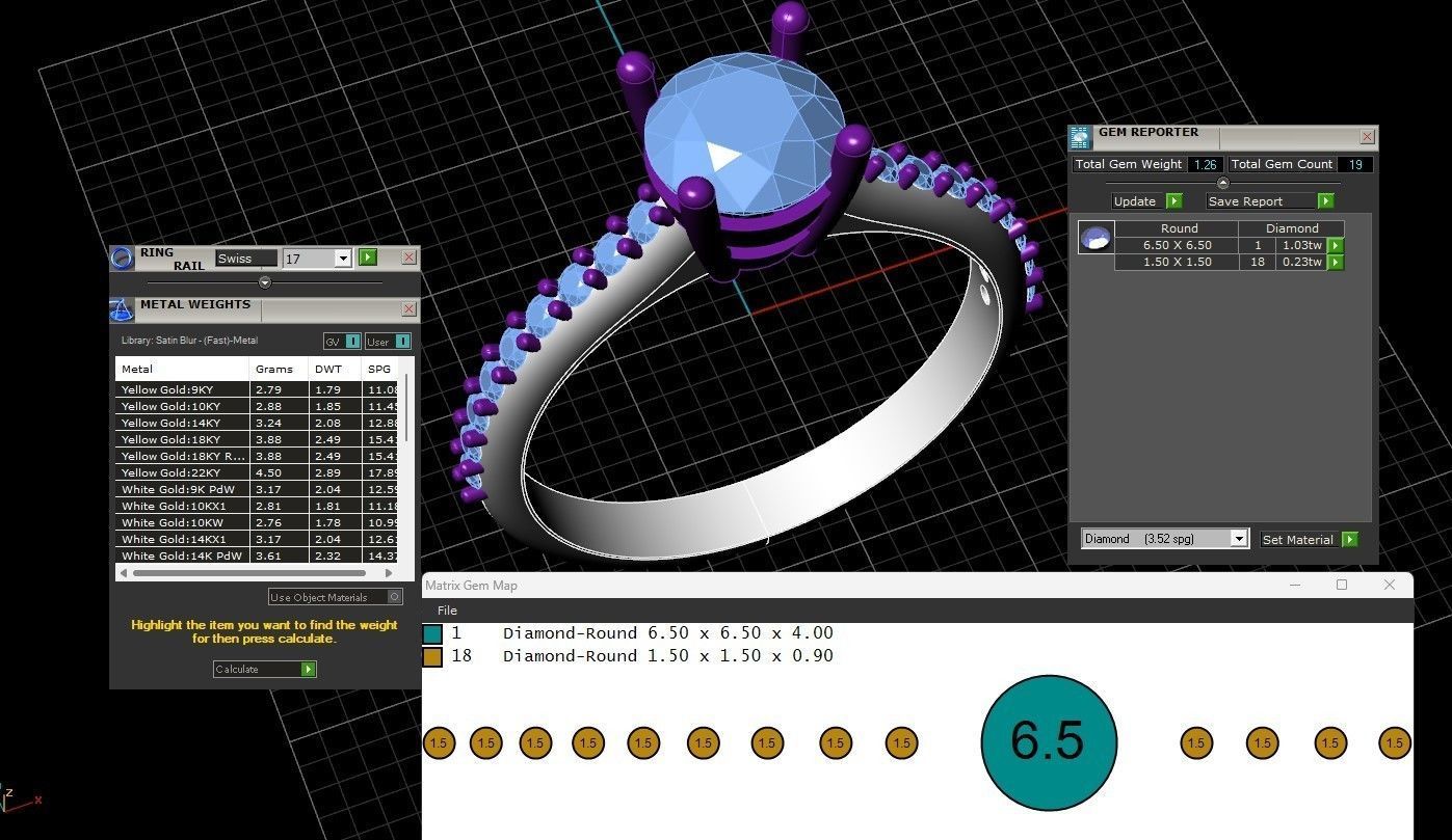 Diamond Ring For Woman 3D Print Model 3D print model 3D print model_2