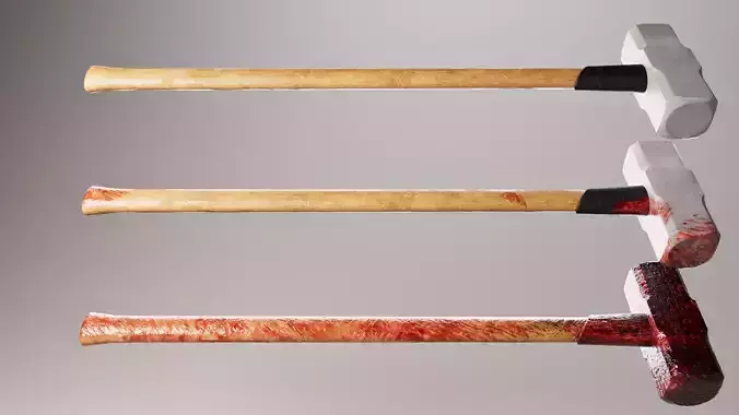 Sledge Hammer COLLECTION Low-poly 3D model
