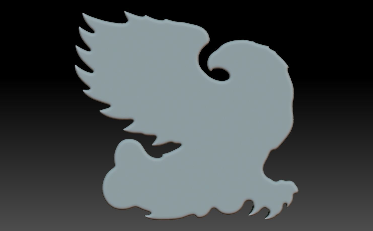 Celtic Eagle basrelief 16 240612 3D print model_5